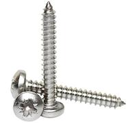 Bolt Base 2.2mm x 6.5mm / No.2 x 1/4" A2 Stainless Steel Pozi Pan Head Self Tappers Tapping Screws Din 7981-50 Pack
