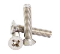 Bolt Base 2mm A2 Stainless Steel Pozi Countersunk Machine Screws Posi Csk Screw DIN 965 M2 x 4-100