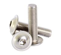 Bolt Base 6mm A2 Stainless Steel Flanged Button Head Allen Bolt Hex Socket Screw M6 X 50-10