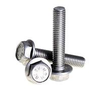 Bolt Base 6mm A2 Stainless Steel Flanged Hex Head Bolts Flange Hexagon Screws DIN 6921 M6 x 10-30