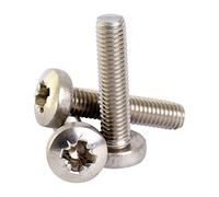 Bolt Base 6mm A2 Stainless Steel Pozi Pan Head Machine Screws Posi Pozidrive Screw DIN 7985 M6 x 16-20