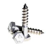 Bolt Base 8mm A2 Stainless Steel Coach Screws Hex Head Lag Bolts Wood Screw Bolt DIN 571 M8 X 50-30