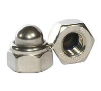 Bolt Base M10 A2 Stainless Steel Domed Nyloc Nuts Nylon Insert Nylock Dome Nut DIN 986-5 Pack