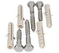 Bolt Base M10 x 130 A2 Stainless Steel Coach Screws Heavy Duty Wood Screw + Wall Plugs (5 Each)