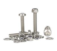 Bolt Base M2 x 20 A2 Stainless Steel Torx Pan Head Machine Screws + Nyloc Nuts & Washers (50 Each)