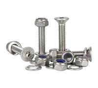 Bolt Base M4 x 12 A2 Stainless Steel Socket Countersunk Screws + Nyloc Nuts & Washers (20 Each)
