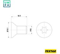 3x ✅Fits TEXTAR TPM0010 Bolt, brake disc TPM0010 Brake disc fitting ⭐UK Seller⭐