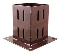 Bolt Down Fence Post Shoe Oxide Powder Coated