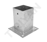Bolt Down Fence Post Support Heavy Duty Galvanised Square Foot Base Bracket 90mm x 90mm