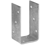 BOLT DOWN Heavy Duty 4mm Galvanised ("U" Shape) BRACKET Base POST Fence FOOT - 71mm-2.8"