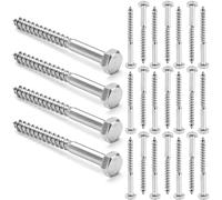 Bolt Dropper | M10x100mm Lag Bolts - Hex Head - A2 Stainless Steel Screws for Heavy Duty Wood Fixings - Corrosion Resistance and Versatile - Construction and Landscaping Screws (Set of 25)