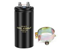 Bolt Electrolytic Capacitor 100V47000UF 76x130mm CD136 Screw Capacitors CE105℃ with Bracket 2000Hours 1Pcs Energy storage elements