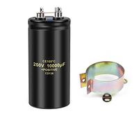 Bolt Electrolytic Capacitor 250V10000UF 63.5x130mm CD136 Screw Capacitors CE105℃ with Bracket 2000Hour 1Pcs Energy storage elements
