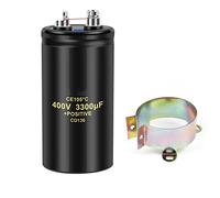 Bolt Electrolytic Capacitor 400V3300UF 63.5x105mm CD136 Screw Capacitors CE105℃ with Bracket 2000Hours 1Pcs Energy storage elements