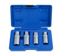Bolt Extractor Set 1/2 Inch Drive | 4PC Chrome Vanadium Steel Screw Remover for Rusty Broken Bolts 6mm-12mm | Internal Roller Bearing Stud Tool with Case