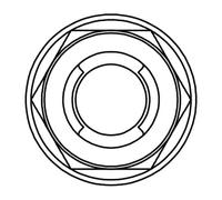 Bolt Flange Fuji-style Nut M10x1,25mm Head 14mm Steel 10 pieces