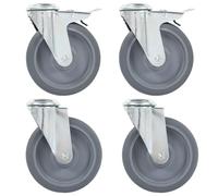 Bolt Hole Swivel Casters Moving Wheel Trolley Caster Furniture Caster vidaXL