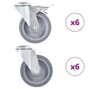 Bolt Hole Swivel Casters Moving Wheel Trolley Caster Furniture Caster vidaXL