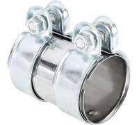 Bolt Hose Clamps 55mm Exhaust Pipe Clamp 1 Pieces Heavy Duty Tube Clamps 304 Stainless Steel Bolt Clip Band 95mm Length for Exhaust Hose Water Pipe Attachment