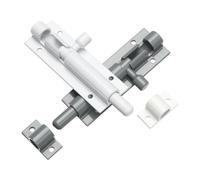Bolt Lock 2-8" Window Catch Lock Door Buckle Heavy Duty Large Garden Gate Shed Sliding Tower Bolt Latch Home Hardware for Bedroom(White,4inch)