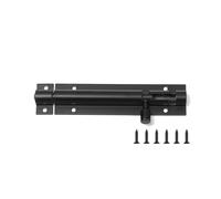Bolt Lock 2-8Inch Aluminum Alloy Window Catch Lock Black Silver Security Hinge Wardrobe Door Buckle Bolt Furniture Fittings(Black,2inch)