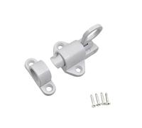 Bolt Lock Aluminum Alloy Door Latch Self-Closing Bolt Pull Ring Spring Bounce Lock Window Gate Security Catches for Bathroom(White)