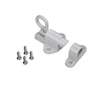 Bolt Lock Window Gate Security Pull Ring Spring Bounce Door Bolt Automatic Latch Lock(White)
