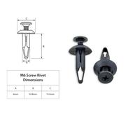 Bolt M6 Nylon Rivet 10 pieces