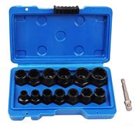 Bolt Nut Extractor Set Featuring 65mm Extension Socket Made from MO Chrome Alloy for Heavy-Duty Fastener Recovery (A)