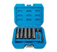 Bolt Nut Extractor Set Stripped Nut Remover Set Broken Lug Nut Extraction Remover Socket Set for Automotive Repair Home Decoration Chrome Molybdenum Steel 11Pcs (7 Pcs)