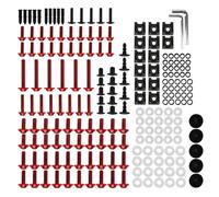 Bolt Nut Kit Motorcycle Fairing Screws Bolts Nuts Kits For CFMOTO 450SS 450SR SR450 450 SR 2024 Windscreen Fastener Clips Set Kit Motorbike Screw Fasteners Fixing(Red)