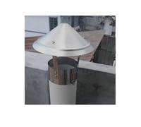 Bolt-On 304 Stainless Steel Chimney Cap - Cone Top Design for All-Weather Rain & Snow Protection, Fits Round Stove Pipe, Flue Cover for Wood Stove, Furnace & Fireplace(17x35cm/6.7x13.8in)