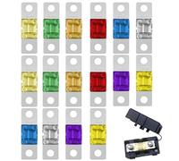 Bolt-on Fuse, 16 Pcs Midi Fuses, 20/30/40/50/60/80/100/120 A Automobile Fuses Compatible with Midi Fuse Holders for Cars Trucks Marine Construction Vehicles Buses Caravans