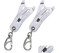 Bolt Size Finder Keychain,Portable Precise Thread Size Checker Keychain,Thread Size Verification Tool,Nut and Bolt Thread Checker,Bolt Size and Thread Identifier Gauges for Quickly Identify and Verify