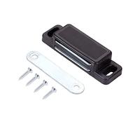 Bolt Sliding Door Lock, 1pc Magnetic Catch w/Screw Brown Metal Plastic Door Stopper 74 * 25mm Attract Holder Magnet La
