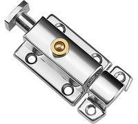 Bolt Sliding Door Lock,Door Lock Bolt,Spring Loaded Latch,Slide Lock for Inside Door,Sliding Bolt Gate Latch Press Button Hardware for Kitchen,Toilet,Bathroom Shed(Size:2 inches,Color:Black ( Color :