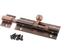Bolt Sliding Door Lock,Door Lock Bolt,Strong Sliding Door Lock Latch Slide Barrel Bolt Latch Clasp Gate Bolt Lock - 4inch Copper (Size : 4inch copper) (Size : 5inch copper) ( Size : 5inch copper )