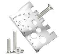 Bolt Thread Gauge - Bolt Measuring Ruler,Stainless Steel Thread Gauge Ruler for Garage, Industrial, Automotive, Household, Woodworking, Construction, Metalworking