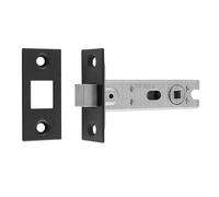 Bolt-Through Tubular Deadbolt Heavy Duty Steel Mortice Door Bolt for Timber Doors High Security Applications (Matt Black, 76mm)