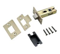 Bolt Through Tubular Latch 64mm Case - 45mm Backset - Antique Brass