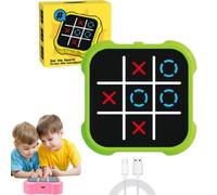 Bolt Tic Tac Toe Game - 3-in-1 Electronic Handheld Puzzle Console with Noughts and Crosses, XO Chess & Brain-Boosting Challenges, Portable Travel Fidget Toy for Kids Ages 3+ and Adults (D,Battery)