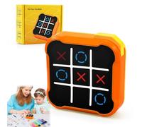 Bolt Tic Tac Toe Game - Electronic Noughts And Crosses, Memory Training Portable Travel Game For Kids and Adults (Orange)
