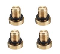 Bolt Wheel Screws Compatible With BMW E36 E39 E46 4Pcs Radiator Overflow Coolant Expansion Tank Bleed Screw Brass OE 17111712788 11537793373(Copper)