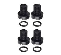 Bolt Wheel Screws Compatible With BMW E36 E39 E46 4Pcs Radiator Overflow Coolant Expansion Tank Bleed Screw Brass OE 17111712788 11537793373(Black)