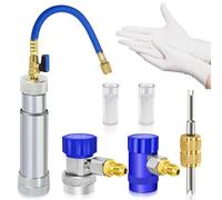 Boltigen R1234yf Dye Injector, AC Dye Injector with Shut-Off Valve, AC Oil Injector for R1234yf R134a, Upgraded R1234yf Oil Injector Kit with Adjustable R1234yf R134a Quick Couplers, Oil Checkers