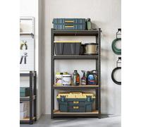 Boltless Garage Shelving Unit with 4 Steel Shelves SONGMICS Black One Size