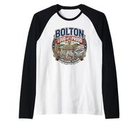 Bolton Lancashire England UK Born Bred Raglan Baseball Tee