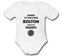 BOLTON present from MUMMY for a gift Football Unique Baby Vest Grow Babygrow Cute PERSONALISED Custom Boys Girls Unisex WANDERERS