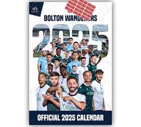 Bolton Wanderers Calendar 2025 A3 Wall Football Calendar Gift Present with FREE Organising Stickers Included