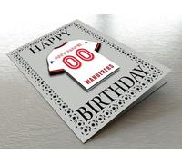 BOLTON WANDERERS FOOTBALL BIRTHDAY CARD - PERSONALISED FOOTBALL SHIRT FRIDGE MAGNET - THE BEST A FAN CAN GET!